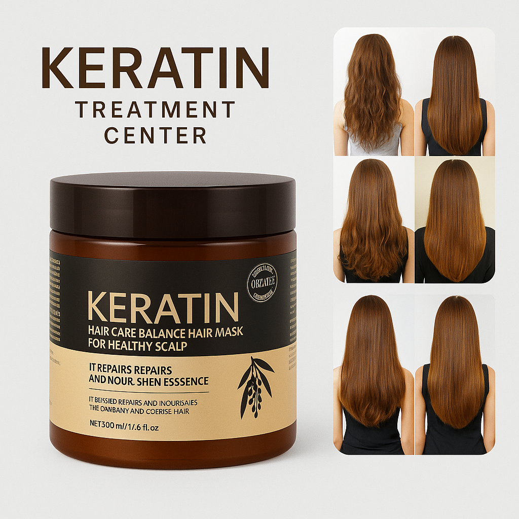 Keratin Hair Mask – Scalp Therapy & Shine Boost