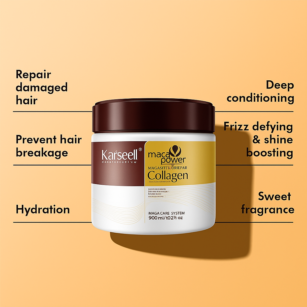 Karseell Collagen Hair Treatment Mask For Dry Damaged & All Hair Types - 500ml