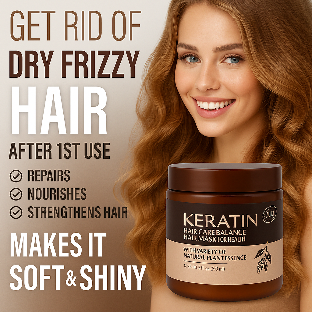 Keratin Hair Mask – Scalp Therapy & Shine Boost